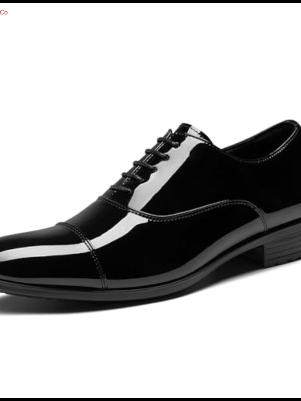 Men's Patent Faux Leather Oxford Dress Shoes Non Slip Formal Lace Up